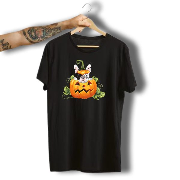 Pumpkin Frenchie Funny French Bulldog Halloween T Shirt t shirt 1