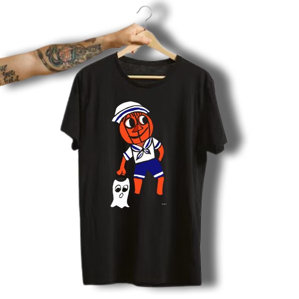Pumpkin Head Sailor Ghost Lantern Halloween Costume Kid T Shirt t shirt 1
