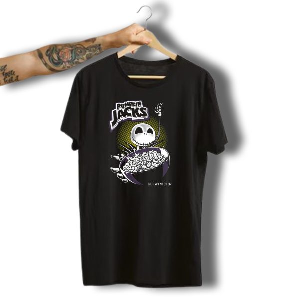 Pumpkin Jacks Cereal Halloween Skeleton Net Wt 10 31 Oz T Shirt t shirt 1