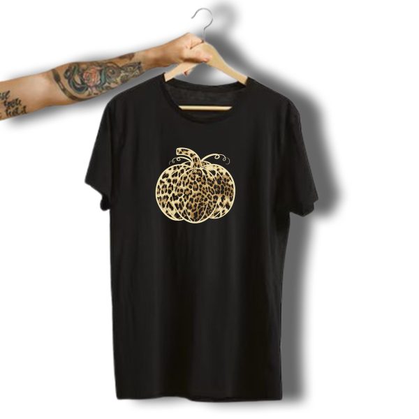 Pumpkin Leopard Prints Autumn Thanksgiving Halloween Fall T Shirt t shirt 1