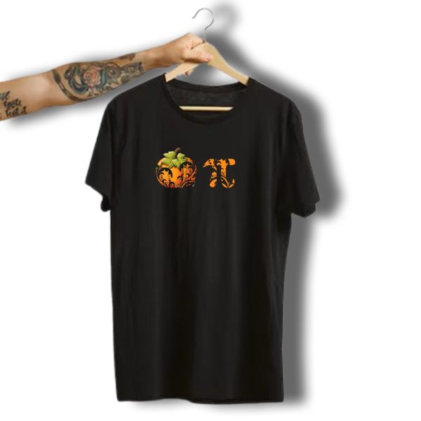 Pumpkin Pi Swirl Design Funny Halloween Math Lover T Shirt t shirt 1