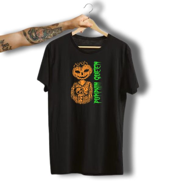 Pumpkin Queen Halloween Skull T Shirt t shirt 1