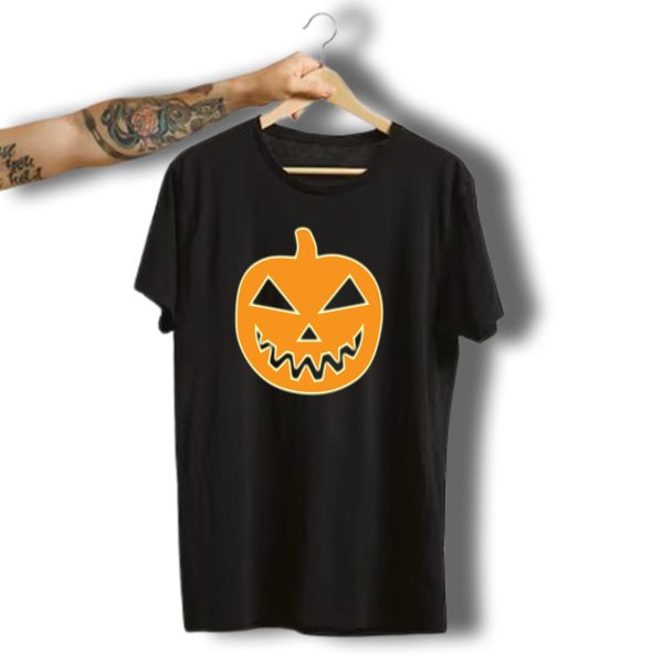 Pumpkin Scary Halloween Face Horror American Holiday T Shirt t shirt 1