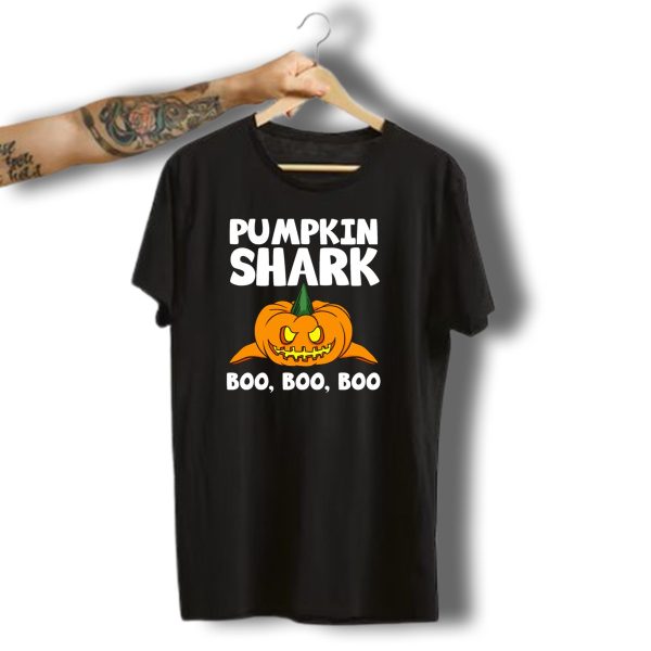 Pumpkin Shark Boo Boo Boo Halloween Present T Shirt t shirt 1