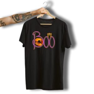 Purple Spider Halloween Boo Pumpkin Jack O Lantern Cut T-Shirt