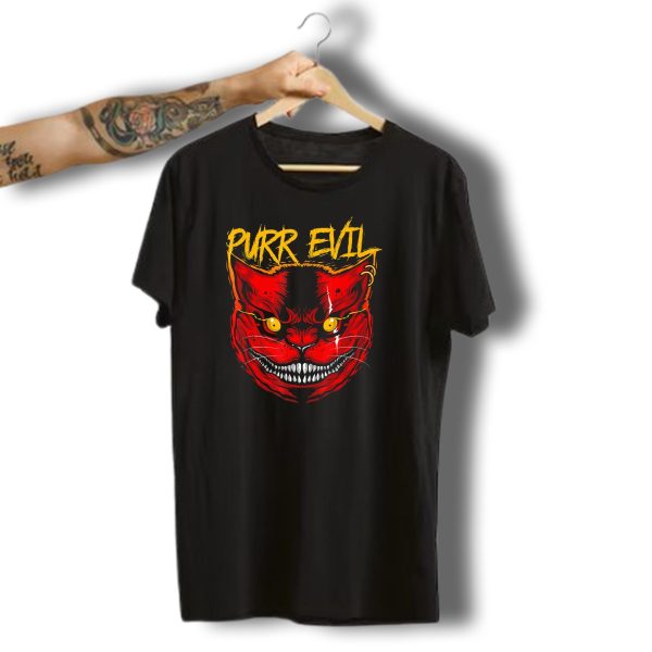 Purr Evil Cat For Halloween Saturday T Shirt t shirt 1