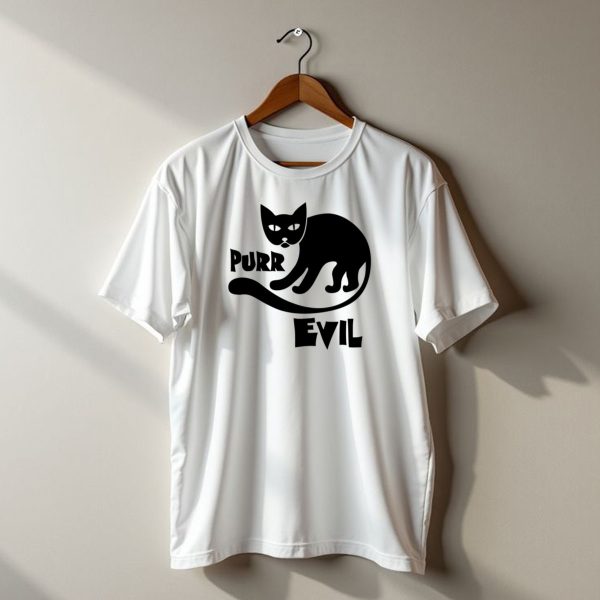 Purr Evil Halloween Cat T Shirt t shirt 1