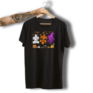 Puzzle Piece Mummy Pumpkin Witch Autism Awareness Halloween T-Shirt