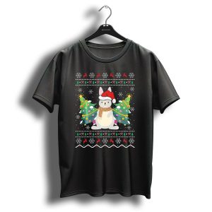 Rabbit Bunny Lover Xmas Ugly Rabbit Christmas Tree Scene T-Shirt