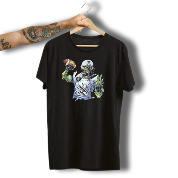 Raider Zombie Football Halloween Skull Horror Team T Shirt t shirt 1