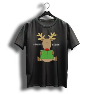 Reading Season Christmas Reindeer Book Worms T Shirt