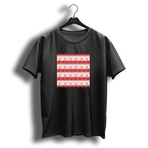 Red Christmas Reindeer Snowflake Festive Xmas T Shirt