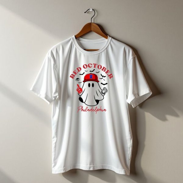Red October Philadelphia Phillies Ghost Halloween Baseball T Shirt t shirt 1