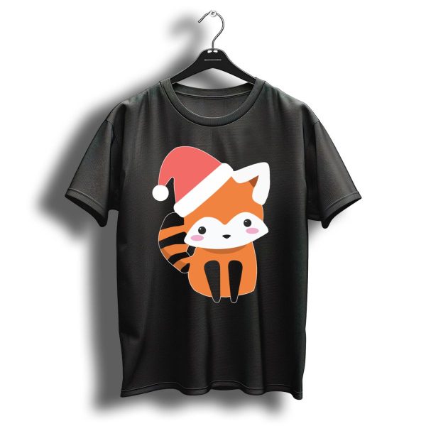Red Panda Bear With Santa Hat Christmas T Shirt 1 t shirt 1