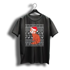 Red Panda Santa Hat Christmas T-Shirt