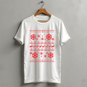 Reindeer And Snowflakes Christmas T Shirt