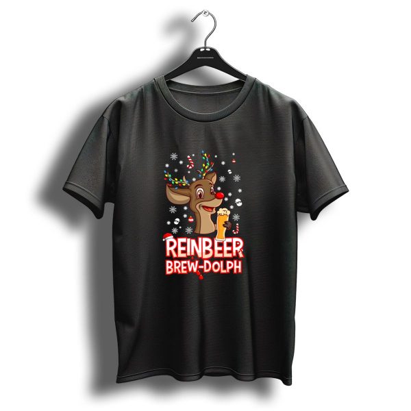 Reindeer Reinbeer Brew Dolph Funny Christmas Beer T Shirt 1 t shirt 1
