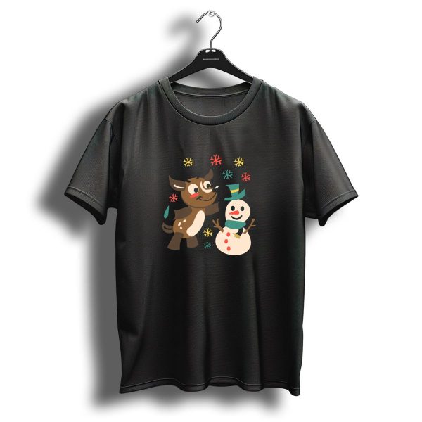 Reindeer Snowman Christmas X Mas Snowflakes T Shirt 1 t shirt 1