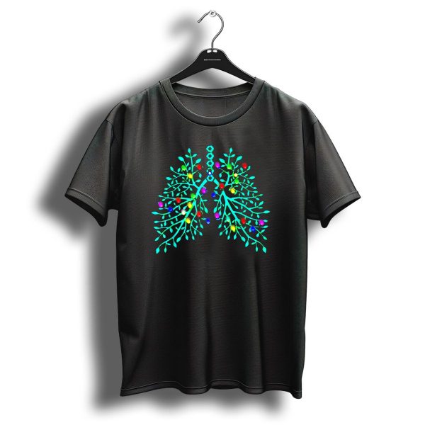 Respiratory Therapy Christmas Lung Lights T Shirt 1 t shirt 1
