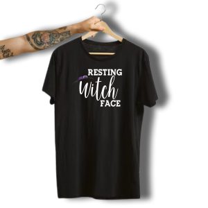 Resting Witch Face Halloween Witch Hat Mom Wife7 T-Shirt