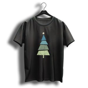 Retro Christmas Tree Geometric T-Shirt