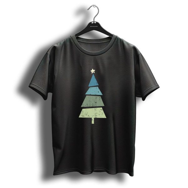 Retro Christmas Tree Geometric T Shirt 1 t shirt 1