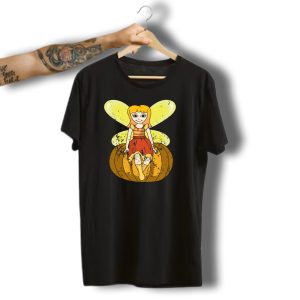 Retro Vintage Grunge Style Halloween Pumpkin Fairy Girl T-Shirt