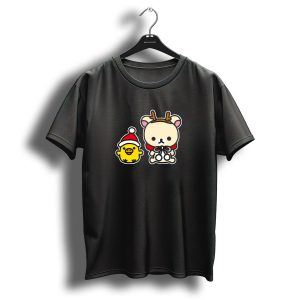Rilakkuma Reindeer Kiiroitori Santa Christmas T Shirt
