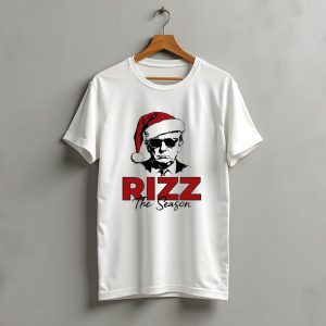 Rizz The Season Santa Hat Sunglasses Christmas T-Shirt