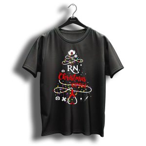 Rn Christmas Crew Stethoscope Xmas Tree Registered Nurse T-Shirt
