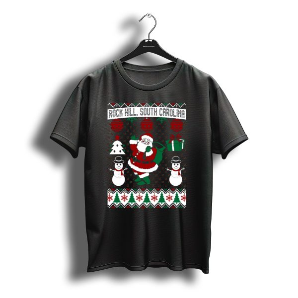 Rock Hill South Carolina Santa Snowmen Christmas T Shirt t shirt 1