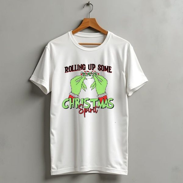 Rolling Up Some Christmas Spirit Grinchs Hands Festive Vibe T Shirt 1 t shirt 1