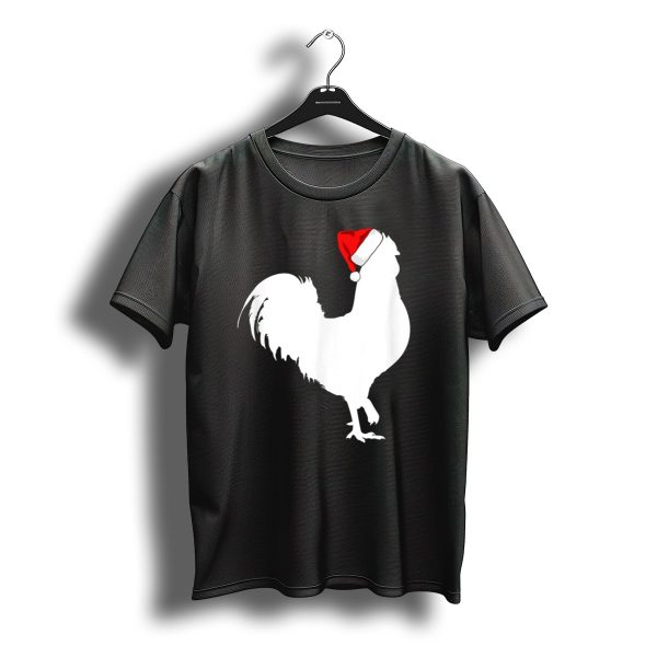 Rooster Santa Hat Merry Christmas T Shirt t shirt 1