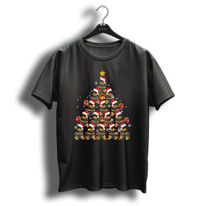 Rottweiler Santa Hats Christmas Tree Lights Festive Holiday Fun T Shirt