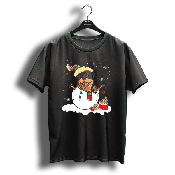 Rottweiler Snowman Merry Christmas Lover T Shirt 1 t shirt 1