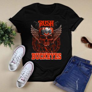 Rush Ohio State Buckeyes Winged Skull T Shirt