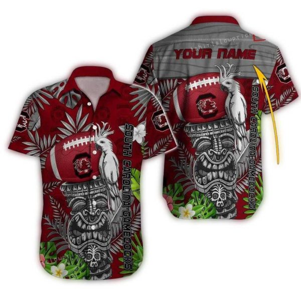 SC Gamecocks Custom Name Hawaiian Shirt Outfit 1