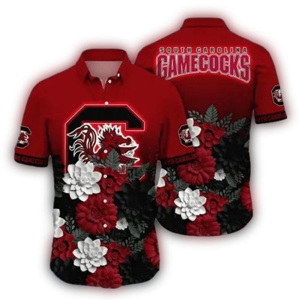 SC Gamecocks Flower Hawaii Shirt For Fans Summer Football Shirts