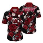 South Carolina Gamecocks Flowers Hawaiian Shirt