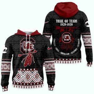 South Carolina Gamecocks Trail Of Tears Awareness 1828 1838 All-Over Print Hoodie