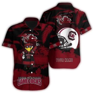 Personalized South Carolina Gamecocks Mascot Floral Hawaiian Shirt