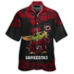 Baby Yoda With South Carolina Gamecocks Floral Flower Hawaiian Shirt