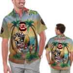 South Carolina Gamecocks Flamingo Parrot Tropical Hawaiian Shirt
