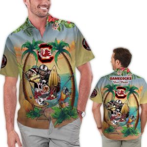 South Carolina Gamecocks Flamingo Parrot Tropical Hawaiian Shirt