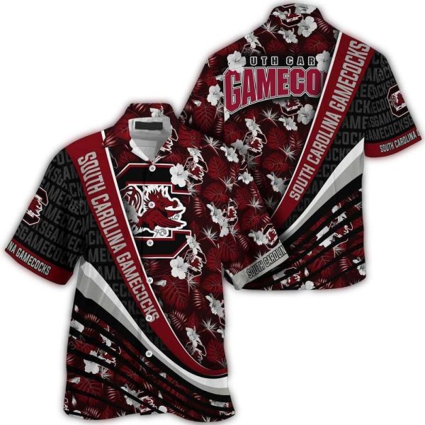 SC gamecocks garnet black hawaiian shirt 5284 3dthe