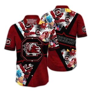 South Carolina Gamecocks Floral Pineapple Tropical Summer Hawaiian Shirt
