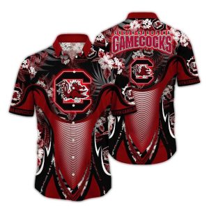 South Carolina Gamecocks Floral Uniform Hawaiian Shirt