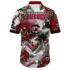 South Carolina Gamecocks Floral Flower Pattern Vintage Hawaiian Shirt