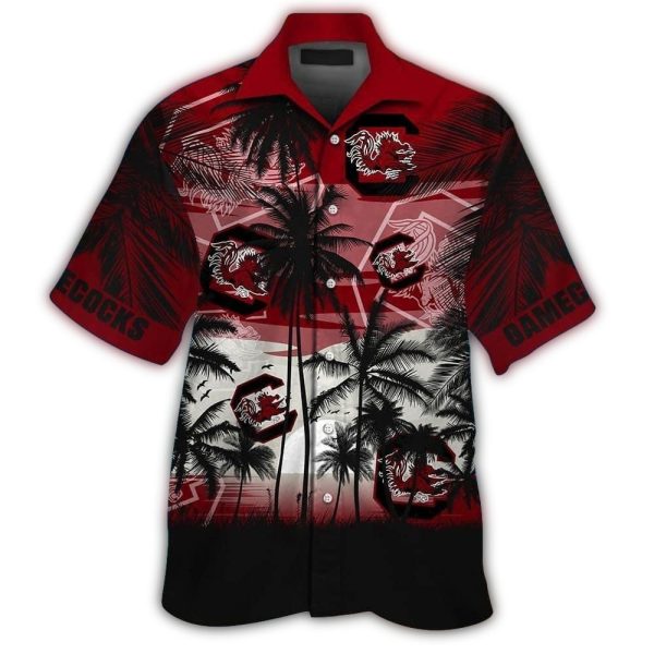 SC gamecocks hawaiian short sleeve button up tropical 3213 n48zf