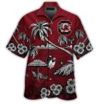 South Carolina Gamecocks Floral Beach Tropical Hawaiian Shirt